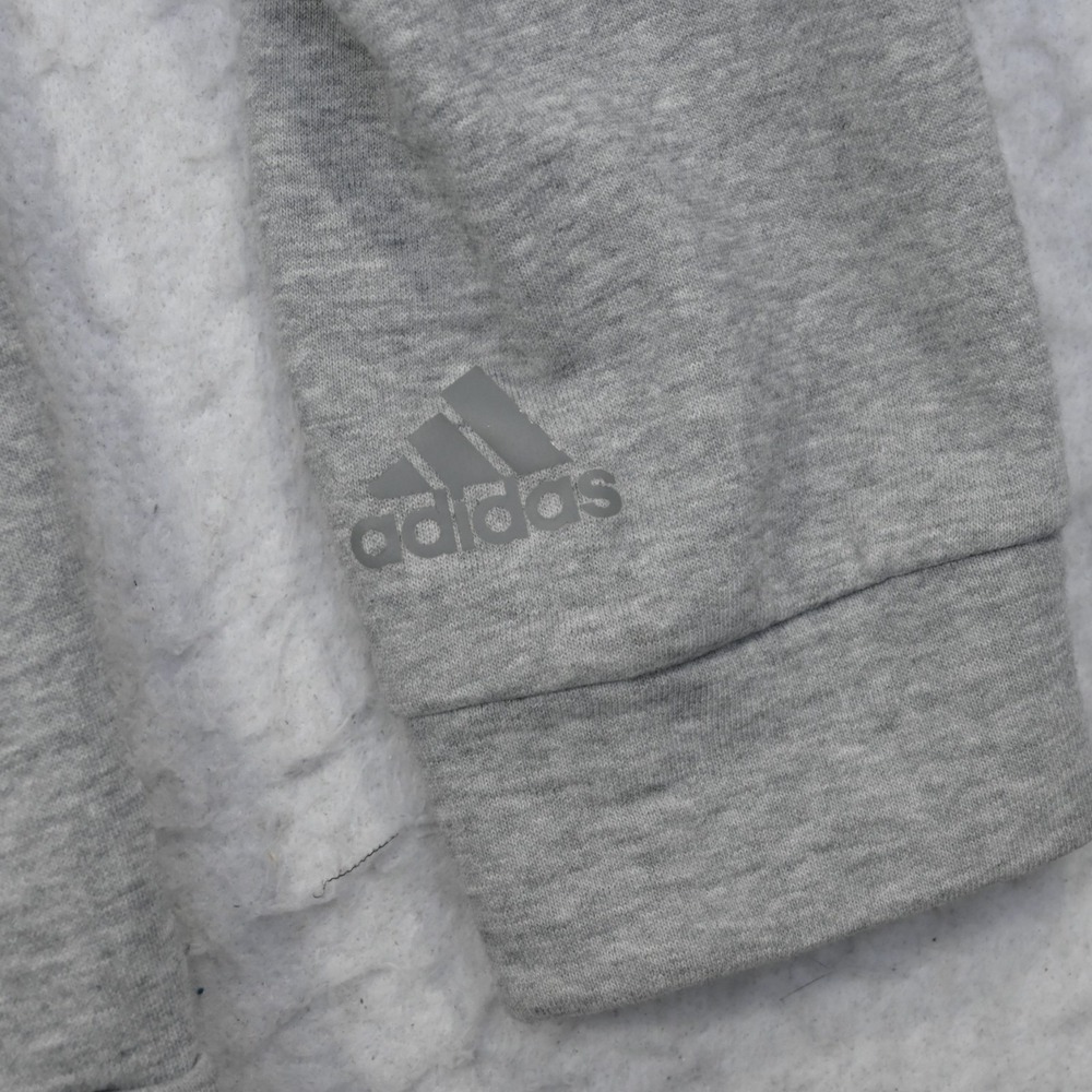 Adidas Hoodie Sweatshirt Gray Cotton Blend Performance Pullover Mens Size Small - Picture 7 of 12